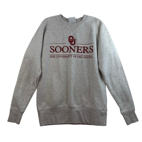 Vtg Champion S Small Sweatshirt OU Sooners Football Y2K 90s VTG Crew Neck Gray - Picture 1 of 11